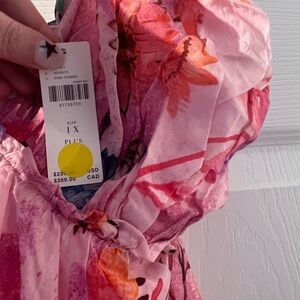 Anthropologie Pink Floral Dress